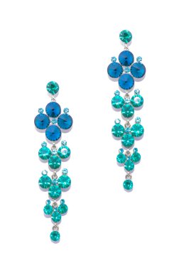 sapphire ve aquamarin küpe