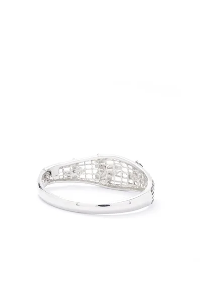 Silver bracelet back on a white background — Stock Photo, Image
