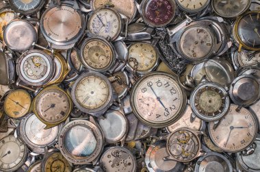 Eski saat, bir sürü eski saat dokusuna