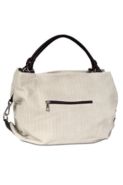 Beyaz bir arka planda kadın çanta