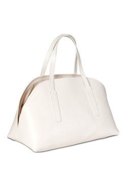 Beyaz bir arka planda kadın çanta