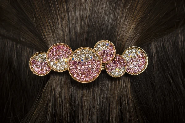 Barrette im Haar — Stockfoto