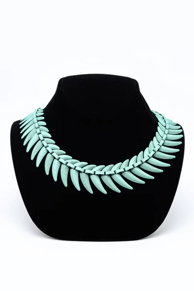 Turquoise necklace on a mannequin — Stock Photo, Image