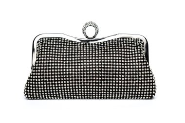 Clutch with diamonds on a white background clipart