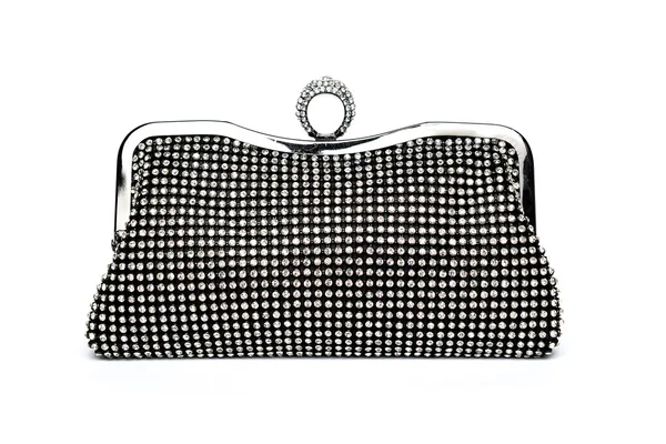 Clutch mit Diamanten auf weißem Hintergrund — Stockfoto