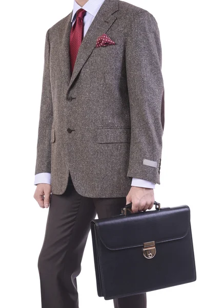 En man med en handväskor i handen — Stockfoto