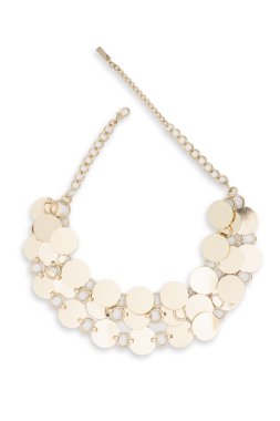 altın kolye üzerinde beyaz izole