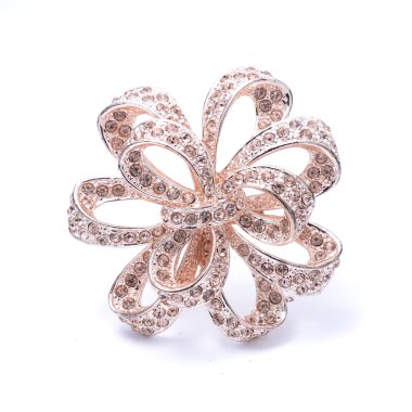 beyaz izole Broş yay