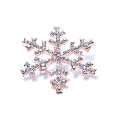 Beyaz izole kar tanesi broş