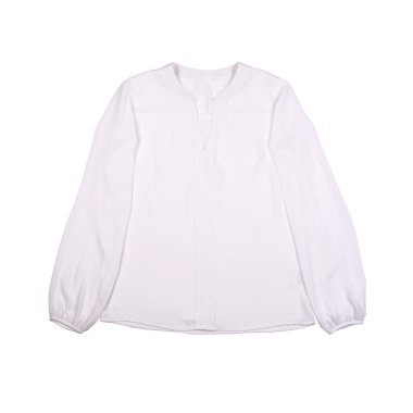 Beyaz izole kadın klasik beyaz bluz