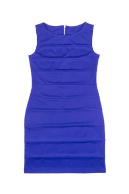 beyaz izole klasik mavi elbise