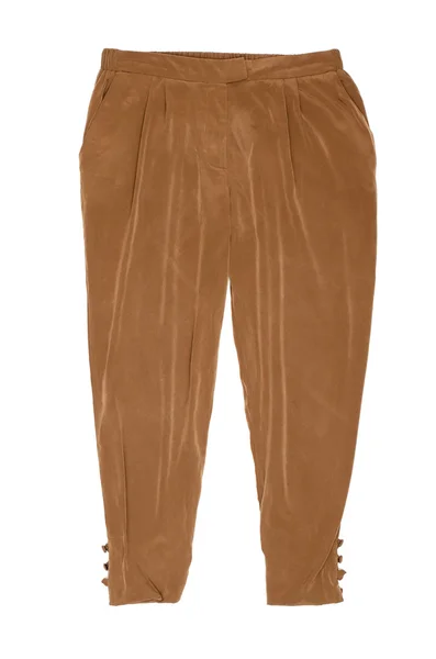 Kvinnors silk loose pants isolerade på vit — Stockfoto