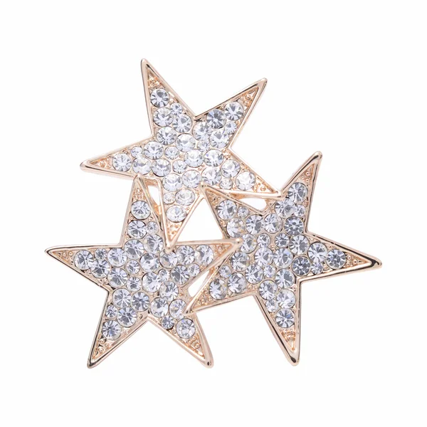 Broche estrelas isolado em branco — Fotografia de Stock