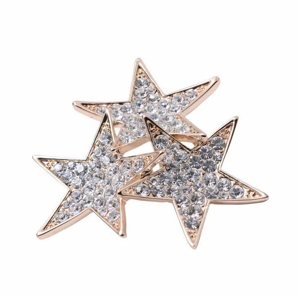 Broche estrelas isolado em branco — Fotografia de Stock