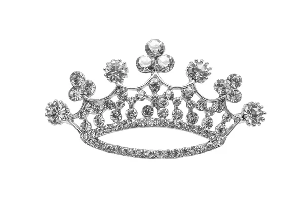 Brooch crown isolated on white — Stock Photo, Image