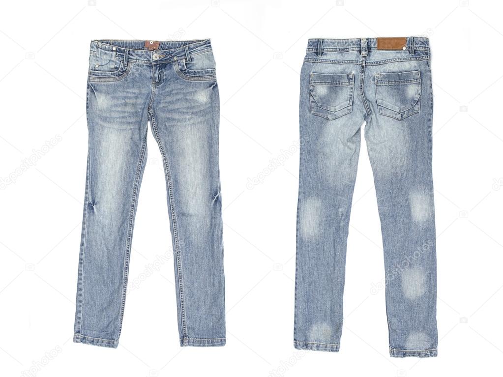 Women jeans Isolated on white