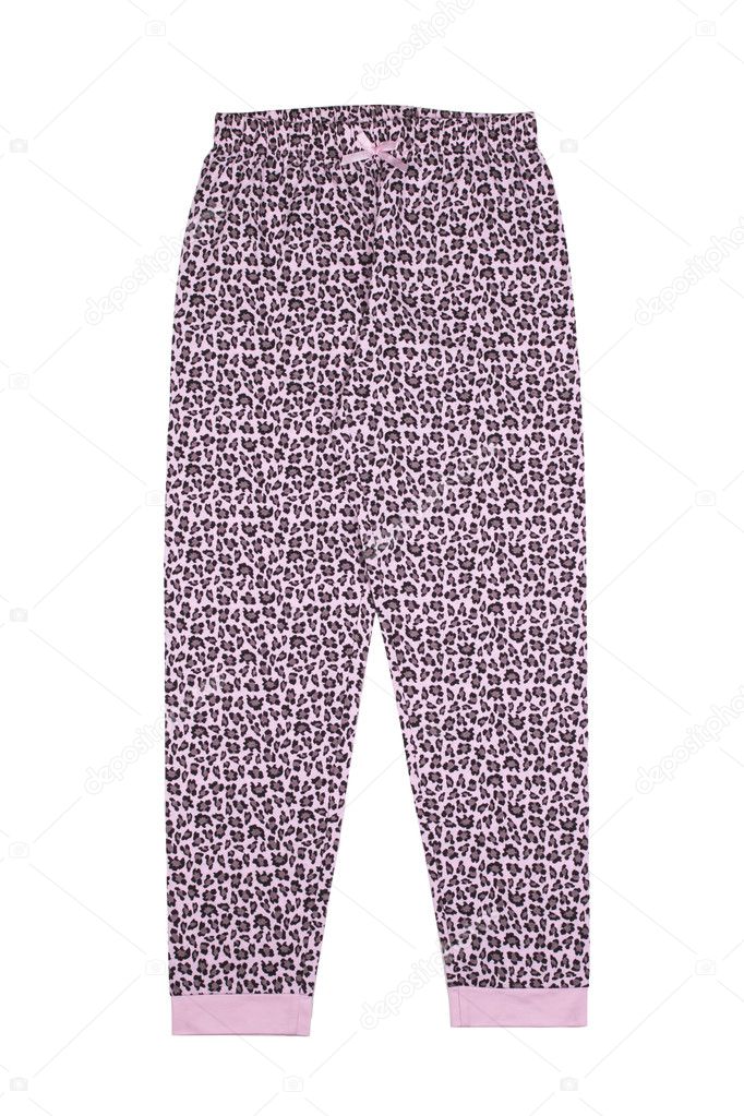 pink pants for the house on a white background