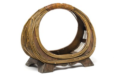 hasır sepet beyaz izole