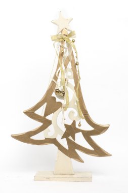 Beyaz üzerine izole edilmiş Noel ağacı