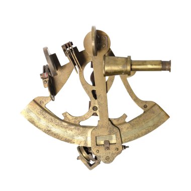 Beyaz bir arka plan üzerinde izole sextant