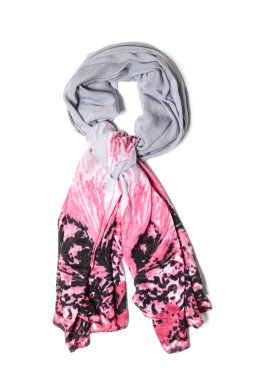 beyaz izole renkli atkı