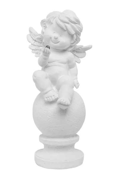 Різдвяна статуетка ангела ізольована на білому — стокове фото