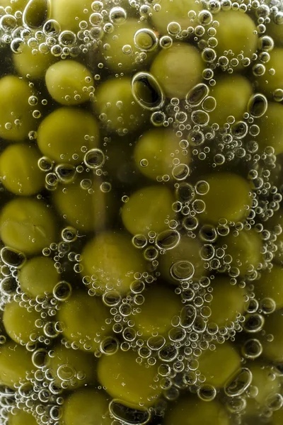 Ervilha verde com bolhas, textura — Fotografia de Stock