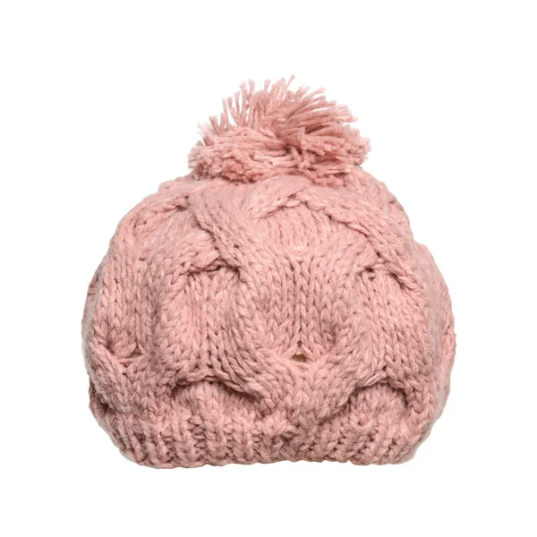Розовая шляпа с bubo изолированы на белом — стоковое фото