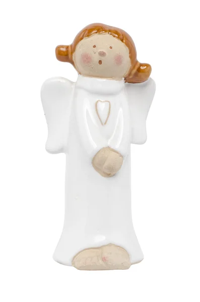 Christmas angel isolated on a white Royalty Free Stock Photos