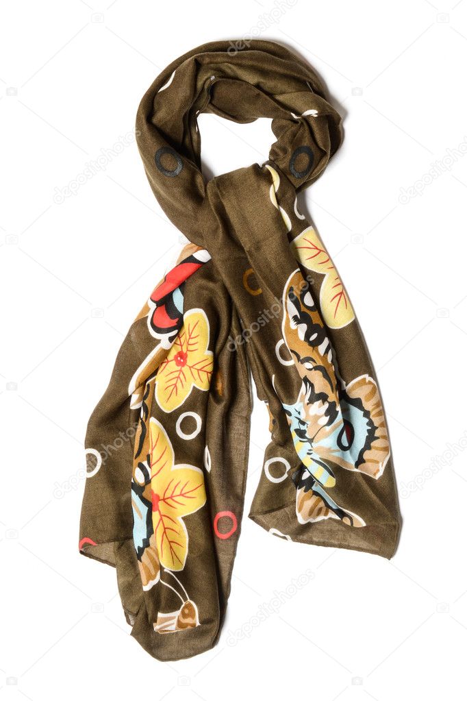 colorful scarf isolated on white