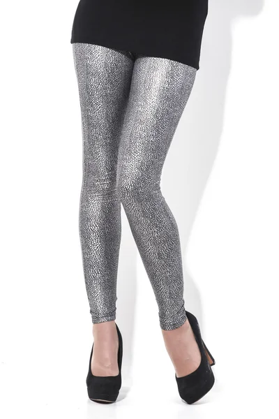 Gray leggings isolated on wite — Stock Photo, Image