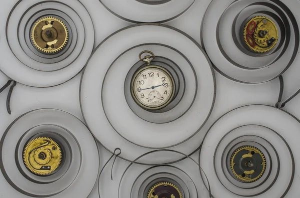 Текстура старых деталей часов — стоковое фото