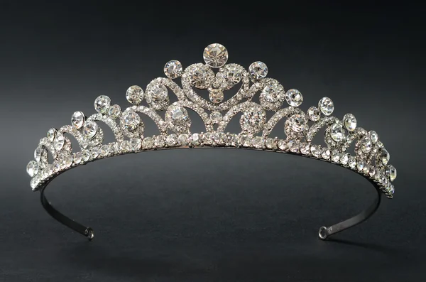 Diadem on a black background — Stock Photo, Image