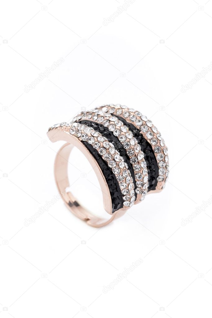 gold ring on a white background
