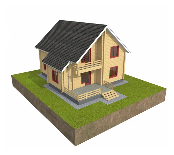 Casa 3D — Foto de Stock