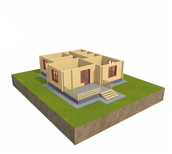 House 3D — Stock Image House 3D Royalty Free Stock Images
