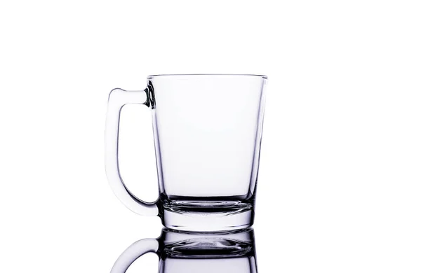 Ein Leeres Glas Für Wasser Saft Oder Milch Cocktailgetränk Haushaltsgegenstände — Stockfoto
