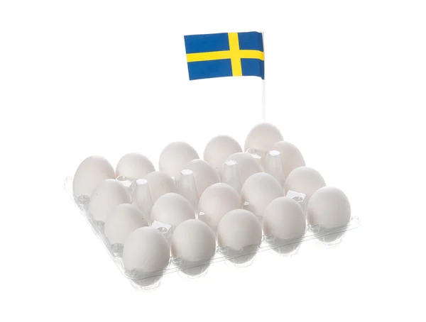 Swedish eggs on white — Stock Photo, Image