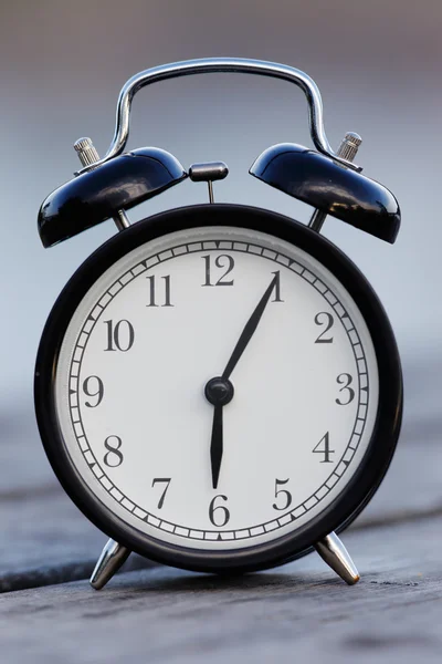 Black alarm clock — Stock Photo, Image