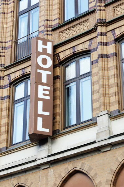 Malmo Suécia Setembro 2019 Hotel Sign Swedish Hotel Downtown District — Fotografia de Stock