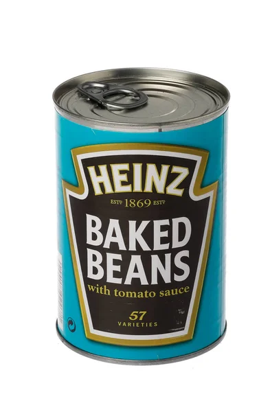 Stockholm Sweden February 2020 One Tin Can Heinz Baked Beans — Stock Photo, Image