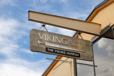 Stockholm, İsveç - 24 Temmuz 2020: Curgarden Adası 'ndaki Viking Müzesi.