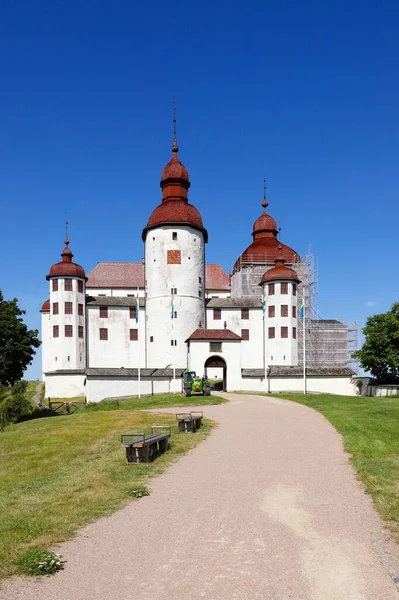 Der Fußweg Führt Zum Haupttor Der Mittelalterlichen Burg Lacko Der — Stockfoto
