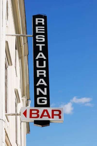 Zweeds Bord Voor Restaurant Bar — Stockfoto