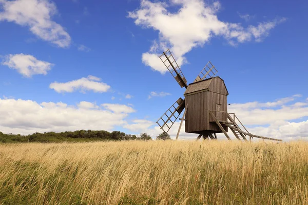 Gammel Vindmølle Postmøllen Klasse Beliggende Den Svenske Provins Oland - Stock-foto