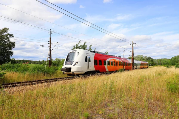 Norsholm Zweden Juli 2020 Eén Eenheid Elctrial Trein Klasse X61 — Stockfoto