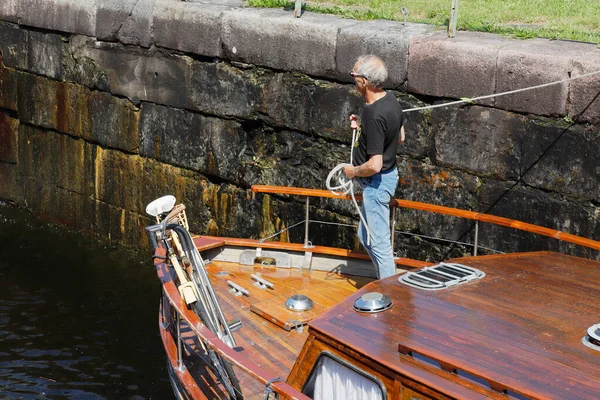 Haverud Suecia Junio 2020 Bloqueo Continúa Canal Dalsland Era Esclusa — Foto de Stock