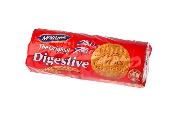 Stockholm Sweden November 2020 One Package Mcvities Digestive Biscuits Isolated — Stock Photo, Image