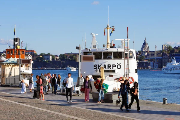 Sztokholm Szwecja Lipca 2020 Archipelag Publicznej Łodzi Pasażerskiej Skarpp Ruchu — Zdjęcie stockowe