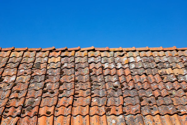 Close Van Oude Dakpannen — Stockfoto